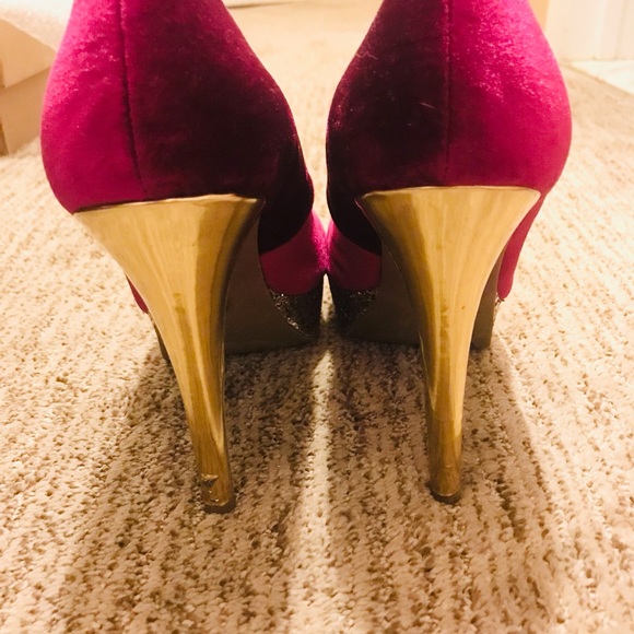GUESS heels velvet & glitter - Picture 3 of 11